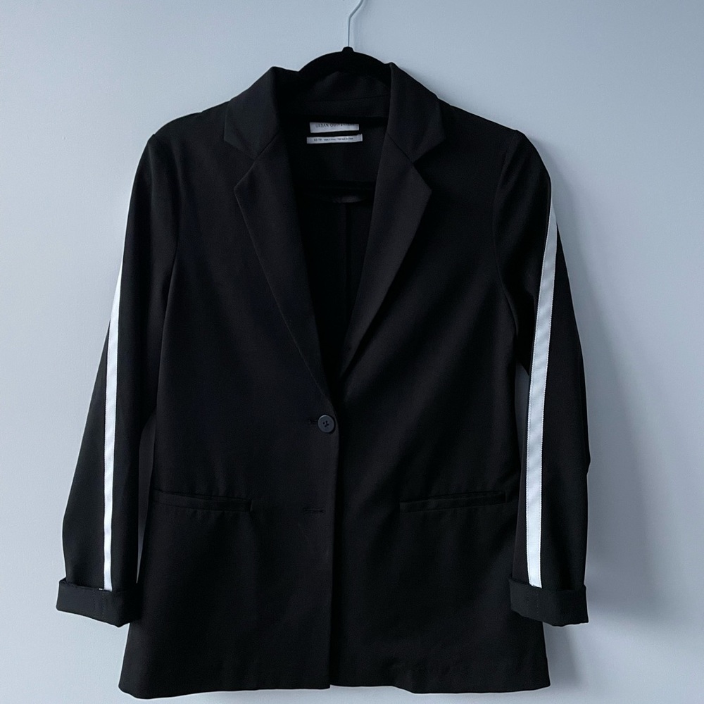 Black and white blazer